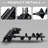 mini skid steer loader 3-in-1 set australian style auger drill rod attachment detail